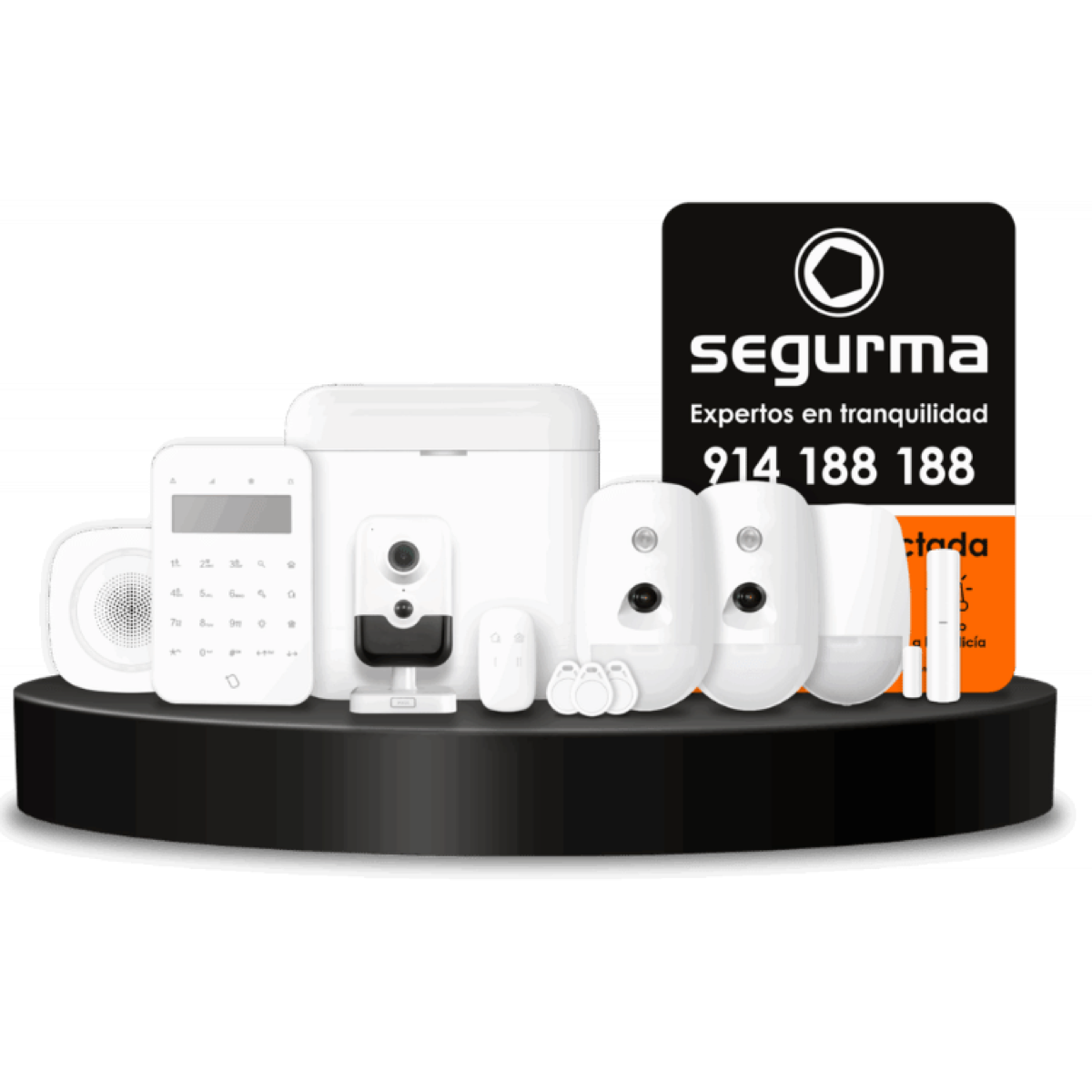 Kit oficial de alarma de Segurma Alarmas con panel, detectores y cámara